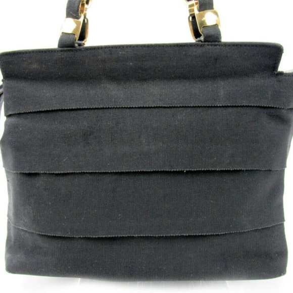 Salvatore Ferragamo Handbag Vala Hardware Nylon Used Auth T10278 - Picture 2 of 8